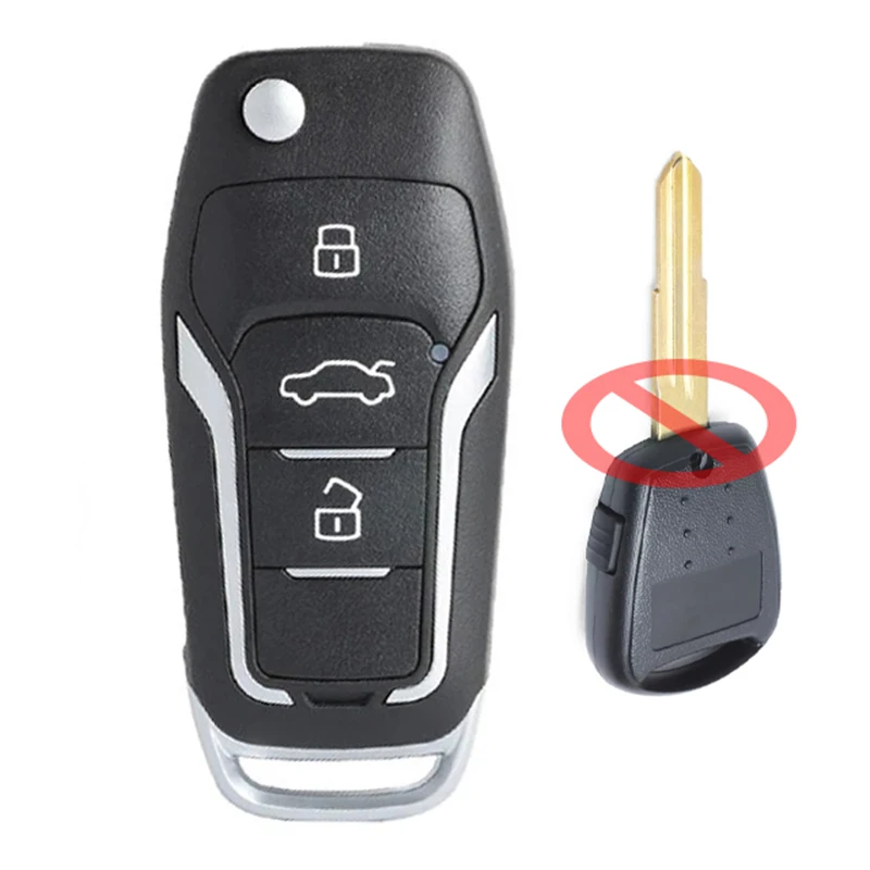 Keyecu 81996-07510, 81996 07510, 8199607510 3 Button 433MHz ID46 Chip Upgraded Remote Car Key Fob for KIA Picanto 2007 2008 2009