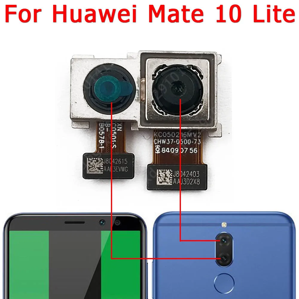 كاميرا أمامية وخلفية لهاتف haway mate 10 lite و mate 10 10 lite ، جزء بديل ، كاميرا أمامية وخلفية