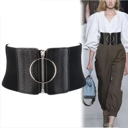 Plus Size Corset Belt Wide Stretch Cummerbunds Big Elastic Designer Belts For Women High Quality Waist Punk Dress Waistband
