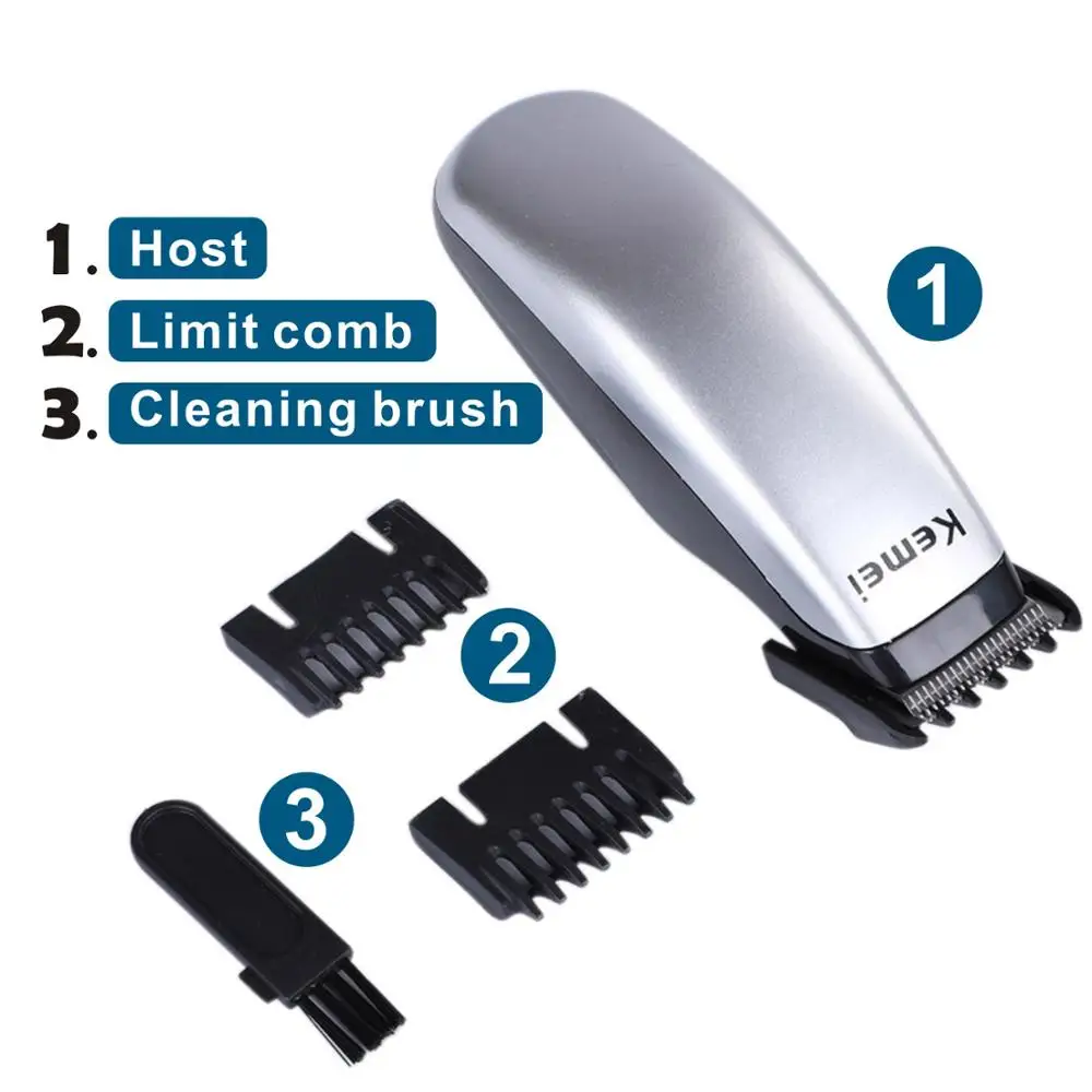 ماكينة قص الشعر الاحترافية Kemei KM-666 - ماكينة تشذيب كهربائية لاسلكية للرجال، أداة تصفيف أدوات قص اللحية والشعر #4