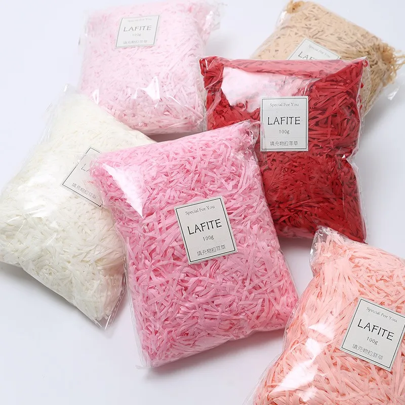 

New DIY Paper Raffia Shredded Lafite Filling Material for Gift Box Cany Boxes Wedding Marriage Home thanksgiving Party & Holiday