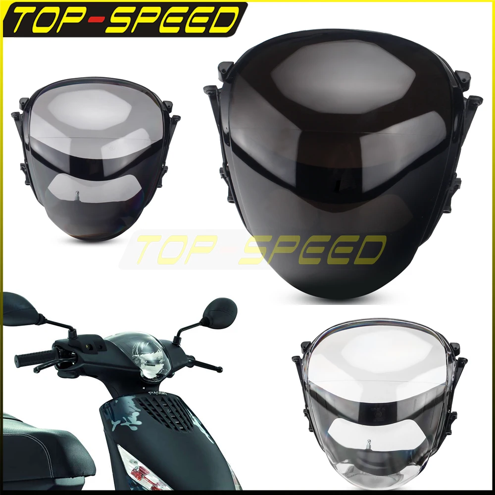 3 Styles Motorcycle Headlight Lens Front Light Glass Cover For Piaggio Zip 50 2T AC DT TT Base Pigmentato LC SP Fast Rider 49 2T