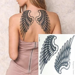 Big Fashion Waterproof Temporary Tattoo Sticker Pair Wing Body Chest Back Art Fake Removable Tatoo Men Women Personality