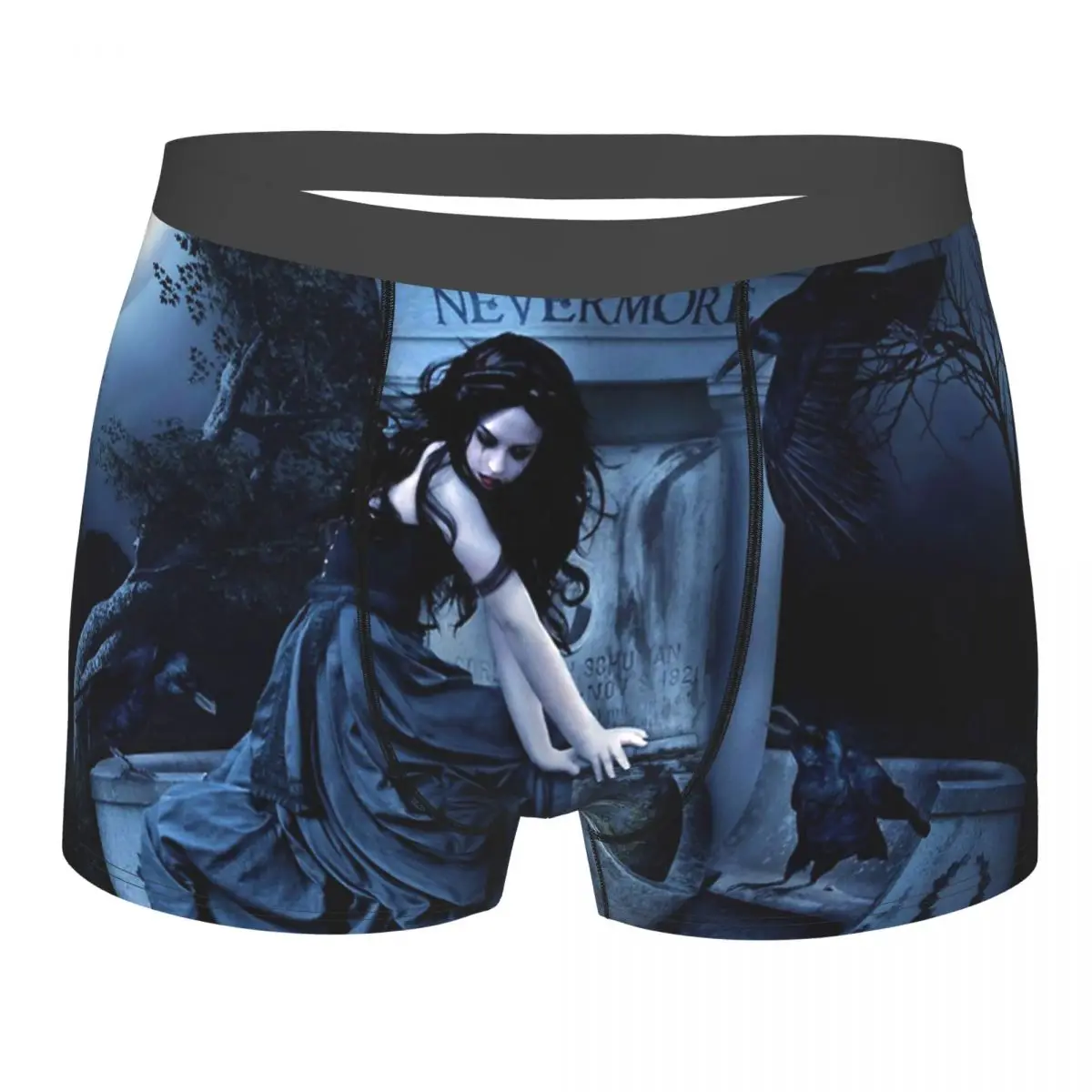 

Dark,Gothic Underpants Breathbale Panties Male Underwear Print Shorts Boxer Briefs