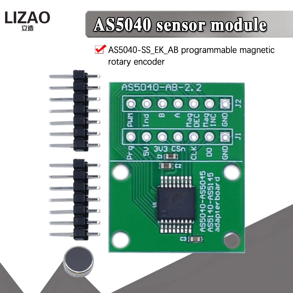 AS5040-ASST AS5040 Programmable contactless magnetic rotary encoder sensor module replaces optical encoder for arduino