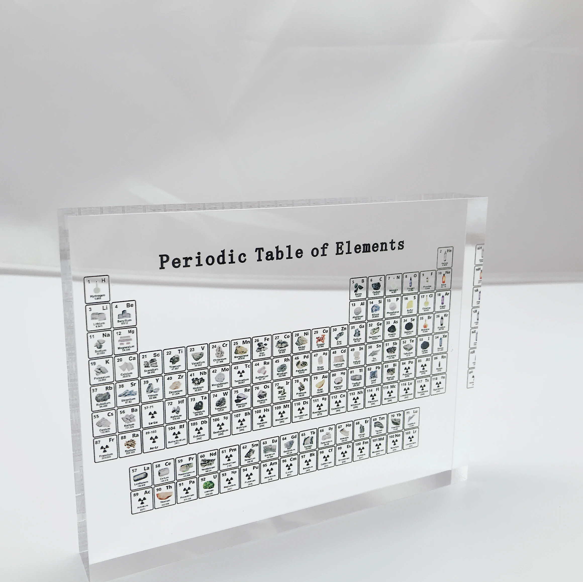 1 قطعة الاكريليك عرض الجدول الدوري مع عناصر طباعة الصور الاطفال التدريس هدايا عيد عنصر كيميائي عرض ديكور المنزل