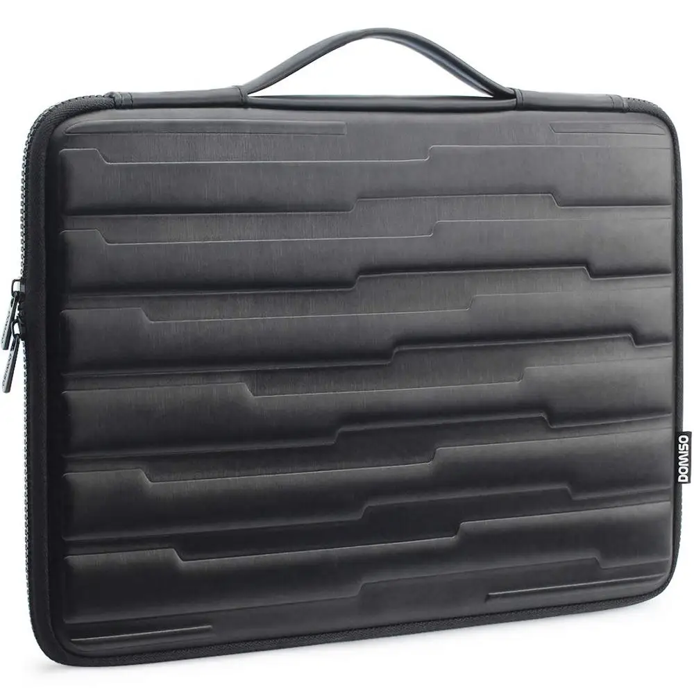 Waterproof Shock Resistant Laptop Bag with Handle Protective Case Compatible for 10 13 14 15.6 Inch Computer Notebook Bag Black