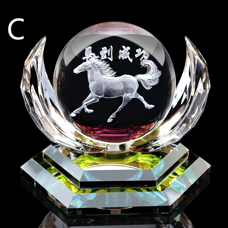 Horse Eagle swan deer rose love Sailing car perfume seat crystal Feng Shui air freshener bottle gift home decoration