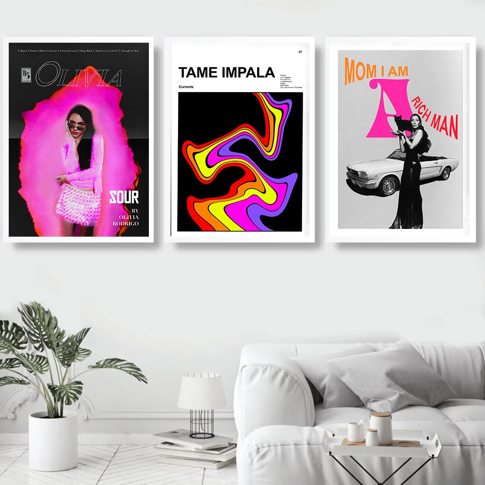 Taming Impala Ancient Music Poster Rainbow Print Digital Download Print Art Painting Photo Living Room Bedroom Wall Decoration