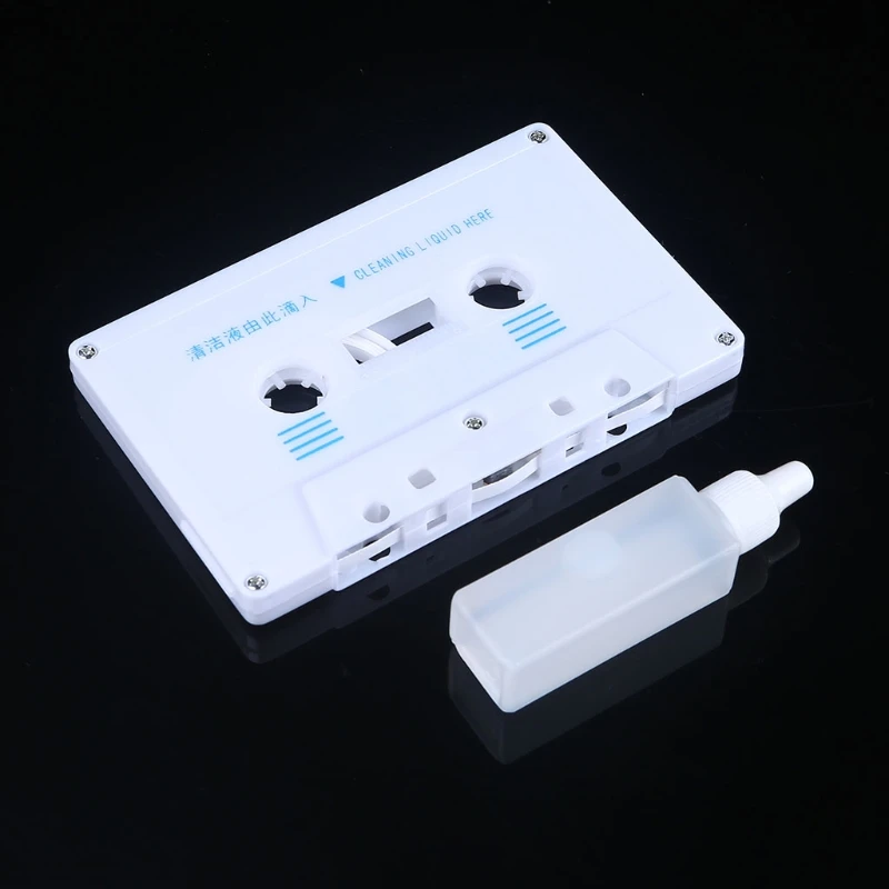 -Audio Cassette Tape Head Cleaner & Demagnetizer for Car, Home and Portable Cassette Players, Wet Type