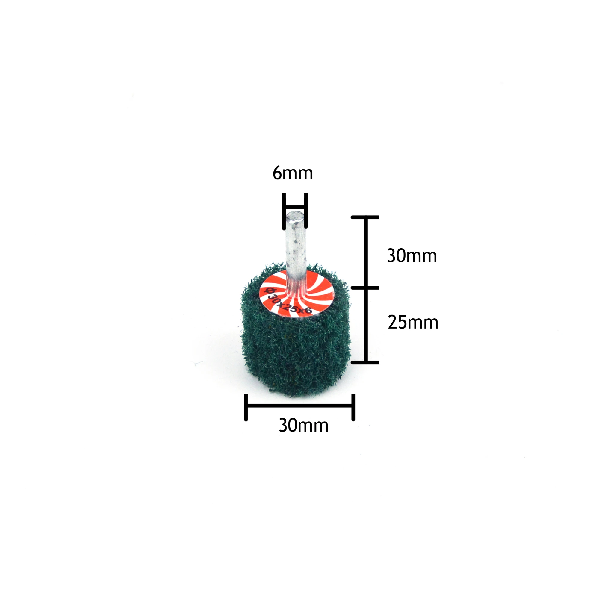 Cabezal de pulido de fibra de nailon, ruedas de pulido de aleta para herramientas eléctricas, accesorios, vástago de 6mm, grano 120 320, 30mm x 25mm, 4 Uds.