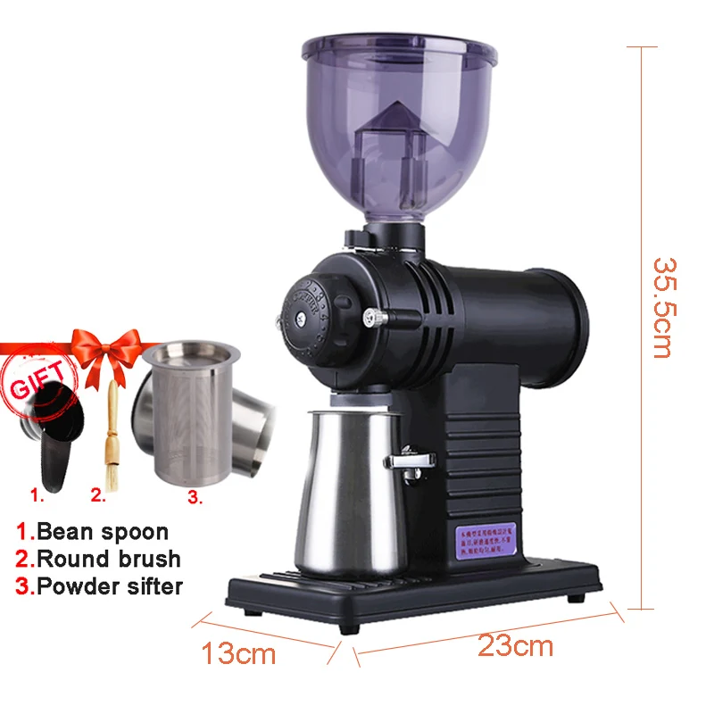 

Professional Electric Coffee Grinder Automatic 10 Gear Adjustable 200W Ghost Teeth Burr coffee Beans Grinding Machine 110V/220V