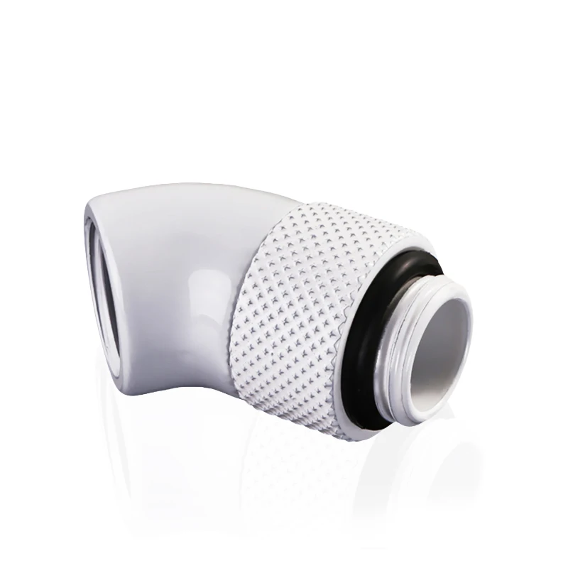 Bykski 45 Angled 360 Rotary Adapter Fittings PC Water Cooling Loop Fittings,Silver,Black,Gold,White,G1/4 