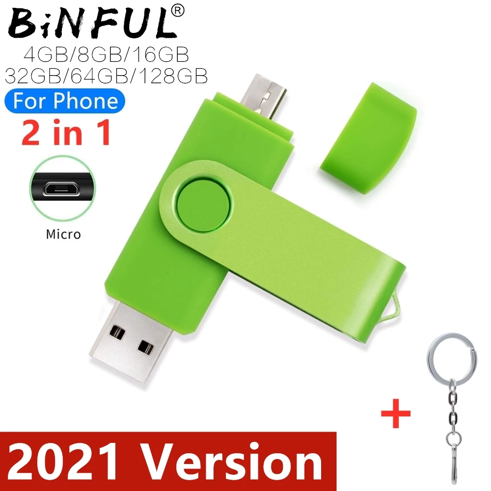 360° Rotate Colorful OTG USB Flash drive cle 128GB Smart Phone pen drive 4GB 8GB 16GB 32GB 64GB micro memory storage U disk Gift