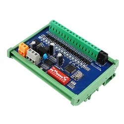 Huaqingjun 16-Channel RS485 Communication Digital Input Module Data Acquisition 24VDC with Led Modbus RTU Remote Control for PLC