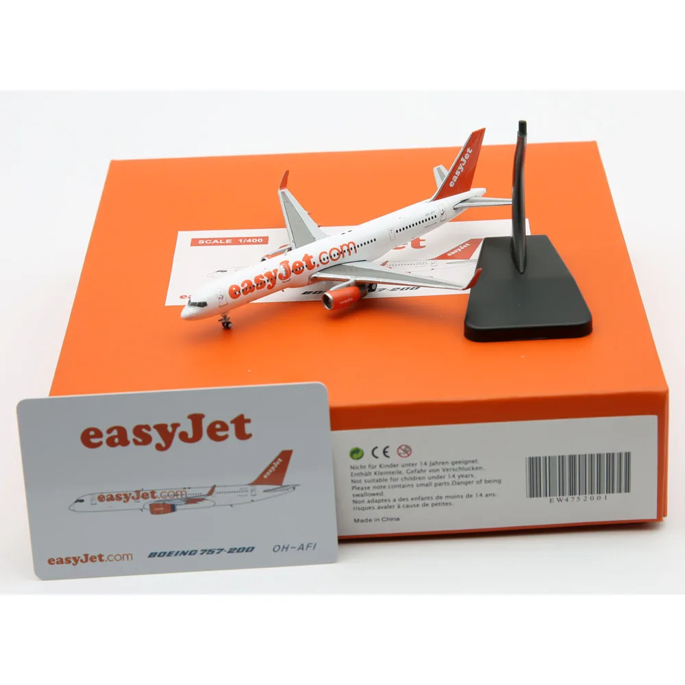 

1:400 Alloy Collectible airplane Gift JC Wings EW4752001 easyJet Airlines Boeing 757-200 Diecast Aircraft Jet Model OH-AFI