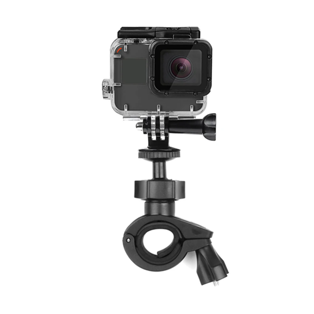 O شكل المقود دراجة المشبك جبل ل GoPro بطل 9 8 10 الأسود شاومي يي 4K Sjcam Sj4000 Eken الدراجات ل الذهاب برو 7 5 ملحق