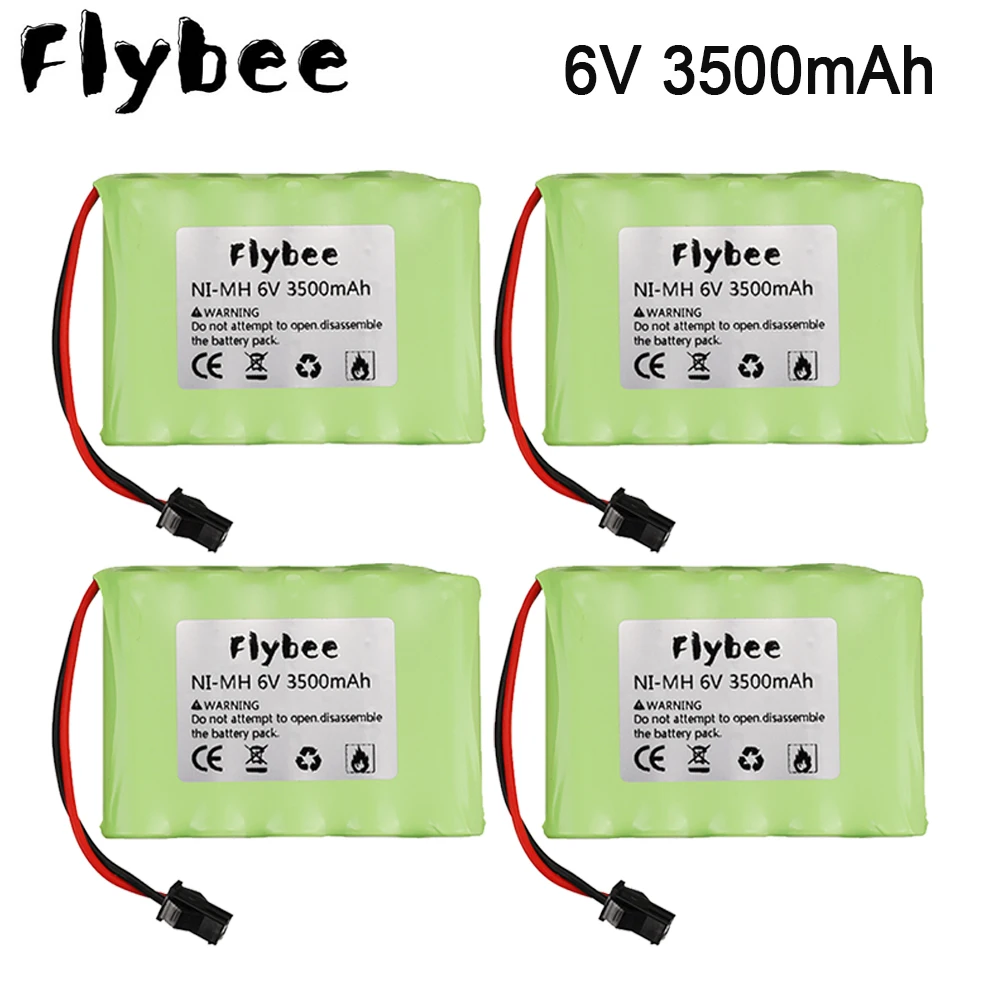 Batería recargable de 3500mah y 6v para juguetes Rc, paquete de baterías AA de 6v y 3000mah para coches, tanques, Robots, pistolas y barcos teledirigidos, 1 unidad