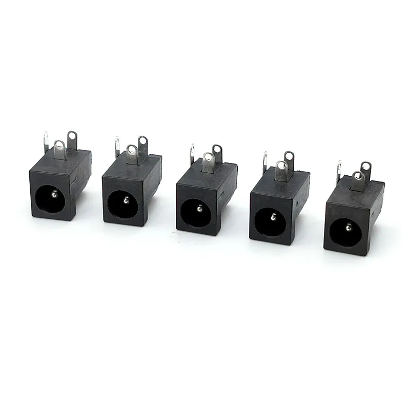 DC-005 5.5mmx2.5mm 12V 3A Plastic Male Plugs + Female Socket Panel Mount Jack DC Power Connector Electrical Supplies