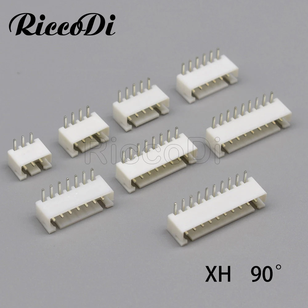 50/100/200Pcs JST 2.54mm Pitch XHR Right Angle PCB Board to Connector 2-10Pin Wire to Board Connector Housing Wafer 90 Degree