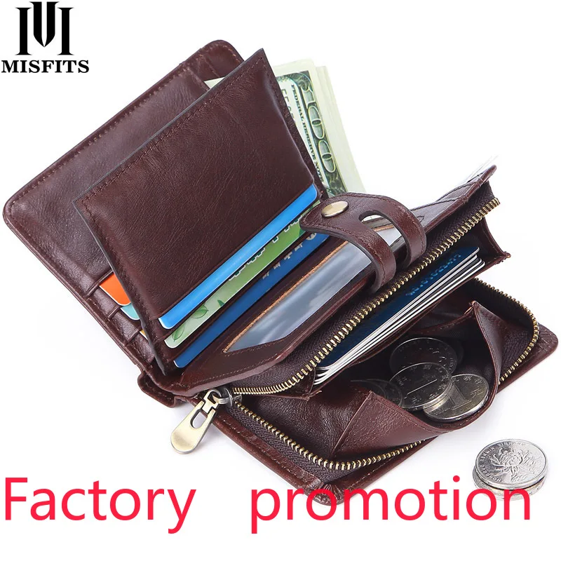 Factory Direct New Men's Multi-Card Korean Fashion Business Short Leather Wallet Retro Coin Purse Wallet