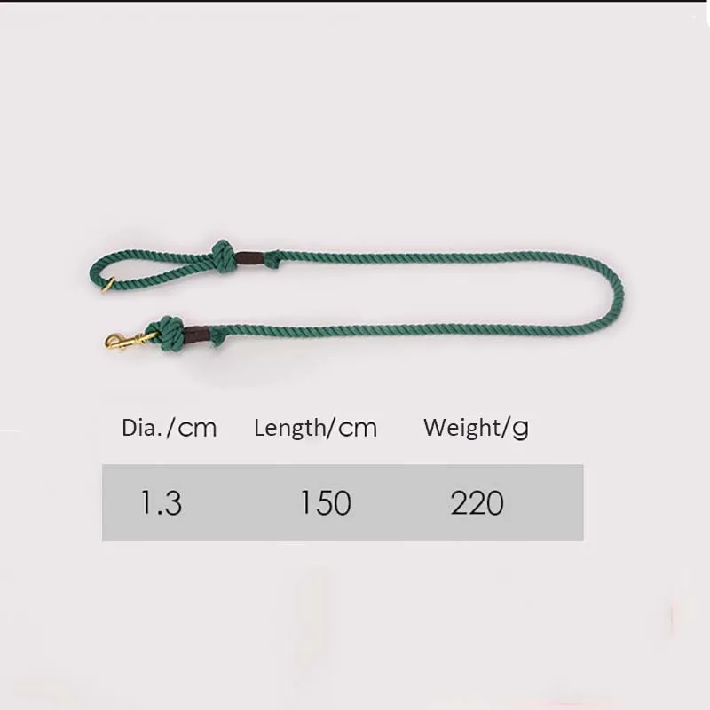 Round Cotton Leash for Dogs, Lead Rope, Colorful Pet Leashes, Long Belt, Outdoor Dog Walking, Training Leads Ropes
