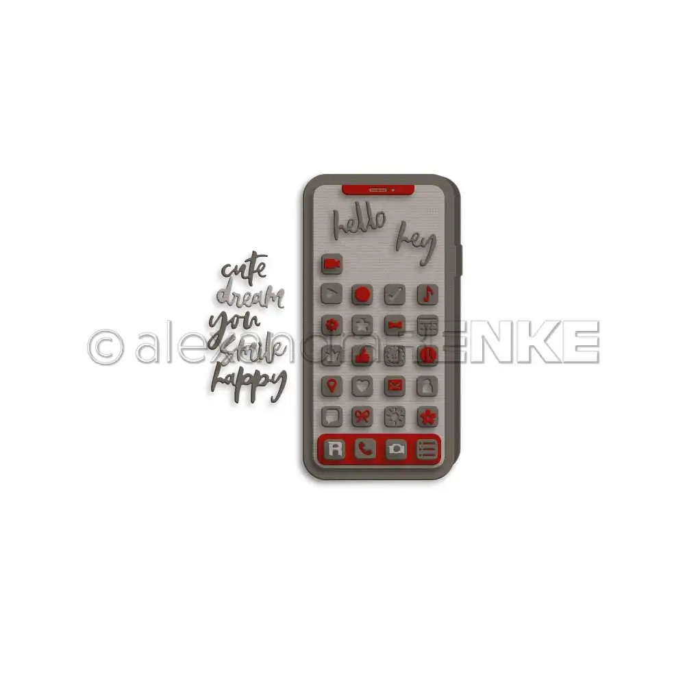 Piggy Craft metal cutting dies cut die mold Letters closed smartphon Scrapbook paper craft knife mould blade punch stencils dies
