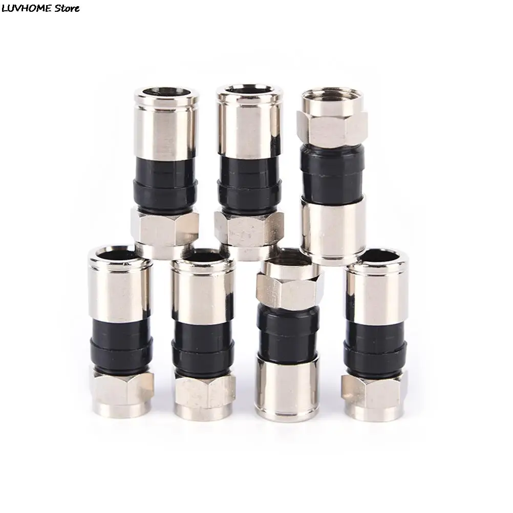 ZLinKJ HIGH QUALITY  10pcs New Arrival RG6 F Type Compression 2.7cm high quality Snap Seal Plug Connector