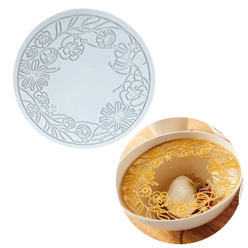 Meibum Branches Leaves Pattern Sugar Craft Silicone Pad Chocolate Lace Mat Bee Fish Bone Fondant Cake Mold Dessert Decorating