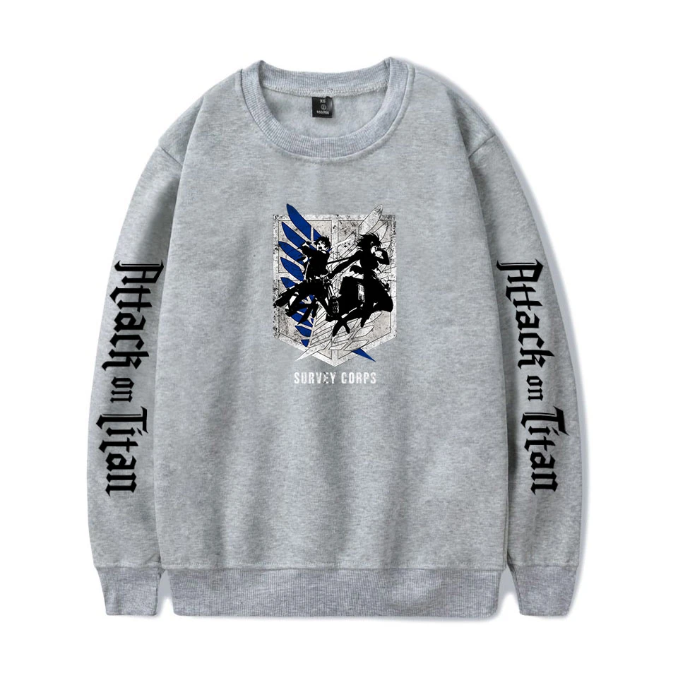 Mens Sweatshirts Attack On Titan Character Hoodies Autumn Spring Fleece Streetwear Hoody 2021 Male Loose Casual New Pullover