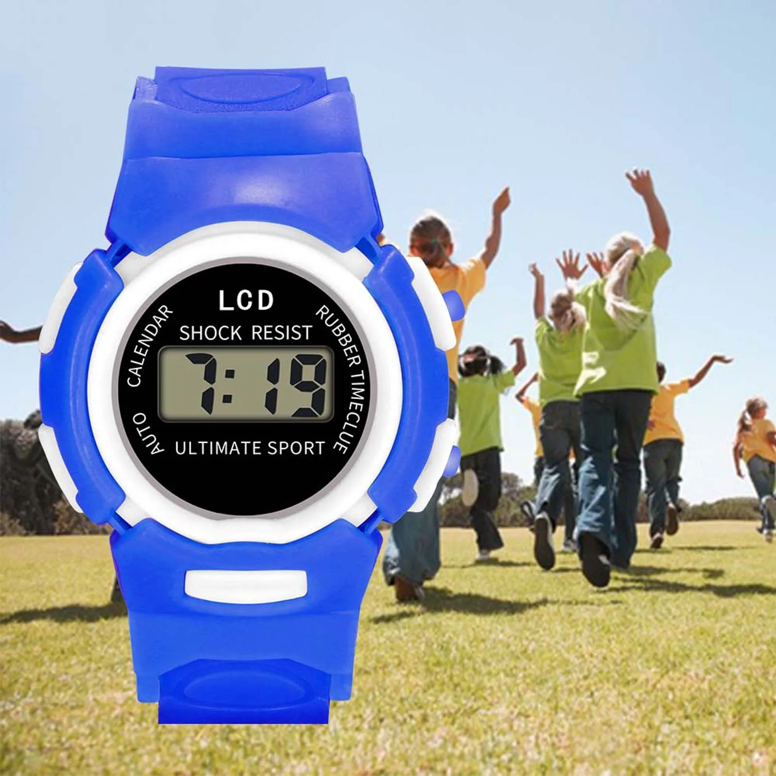 Children Watch A Sport Kids Watches Silicone Strap Led Digital Watch For Kid Children Student Girl Boy Wristwatch Clock