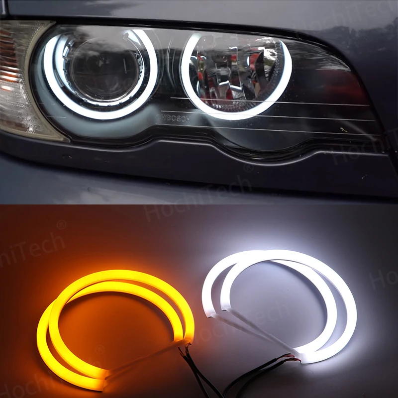 for BMW 3 series E46 316i 318i 320d 323i 328i 330i 325xi 330d 1998-2005 Excellent LED Cotton Angel Eyes rings daytime light