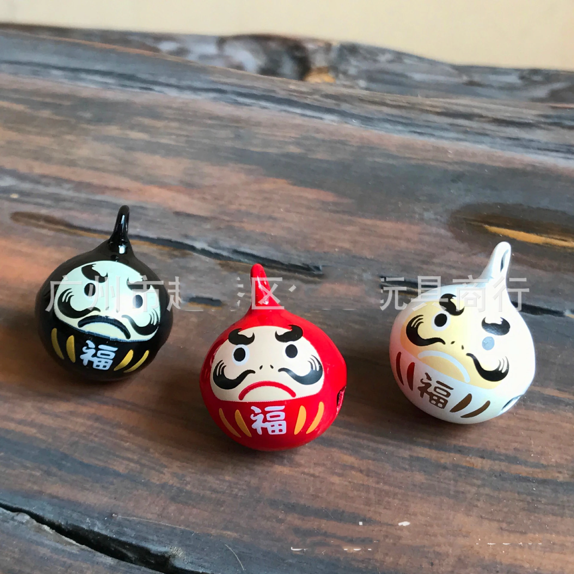 10pcs/set 18mm Cool Daruma Omamori brass bell pendant Charms DIY Material for keyring earrings