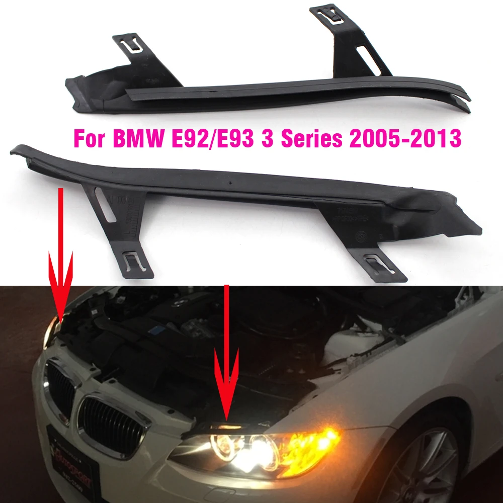 Car Headlight Lens Shell Covers Headlight Lens Gasket Seal Side For BMW E92/E93  3  Series 63117174517 63117174518