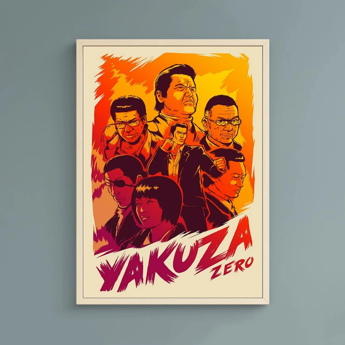 Yakuza Zero Video Game Poster, Minimalist Retro Alternative Art Poster Decoration, No Frame