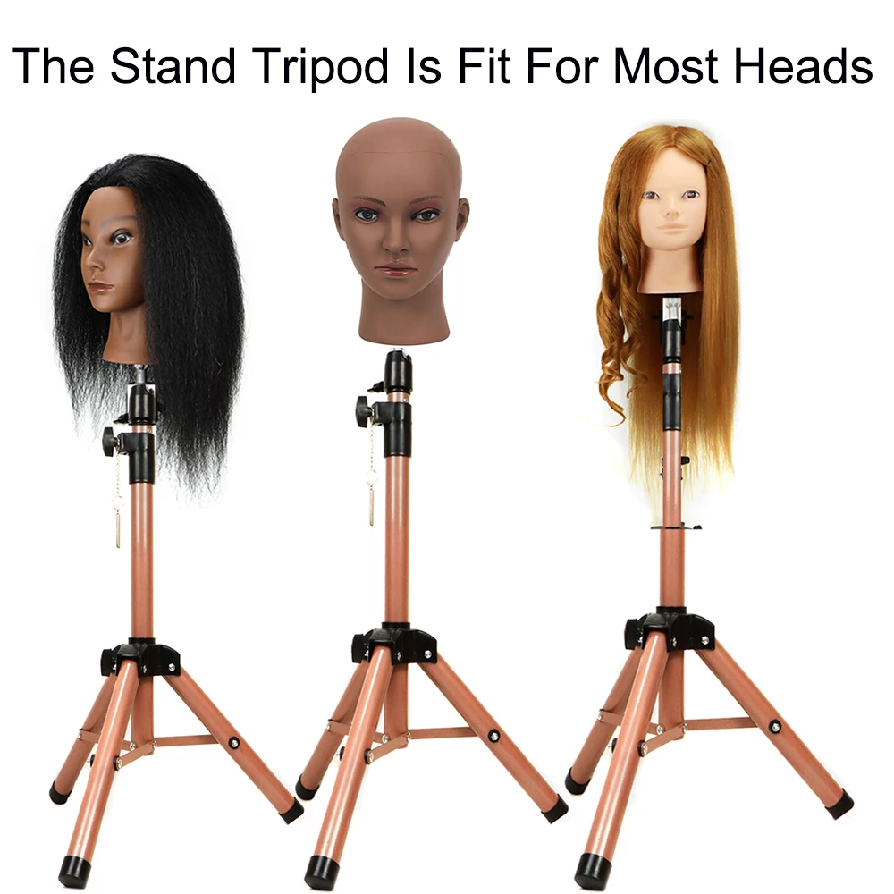 IvyBeauty Metal Adjustable Wig Stand Tripod Holder For Wigs Making Training Head Styling Quality Mannequin Head Tripod Tools