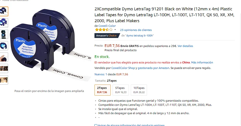 Imagem -02 - sobre Fitas de Etiqueta Plástico Branco Compatíveis com Dymo Letratag 91201 12 mm x 4m 91331 91221 59422 S0721660 10 Peças Preto