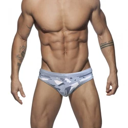 Sexy Camouflage Mens Swimwear Summer Sport Beach Swim Briefs Polyester Quick Dry Camo Bathing Suit Bikini Trunks Sunga Masculina