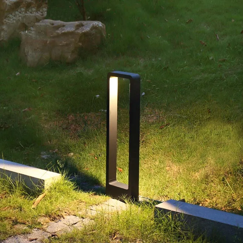 À prova dwaterproof água 15w cob led jardim luz do gramado lâmpada moderna pilar de alumínio ao ar livre pátio villa paisagem gramado bollards lâmpada