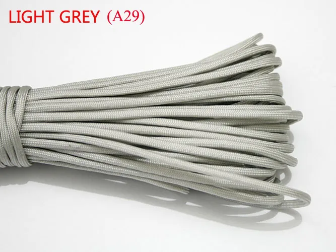 1 Stück 550 Paracord Fallschirmschnur Lanyard Mil Spec Typ III 7 Strang Kern 100 FT 27 Farben zum Klettern Camping Schnalle Armband