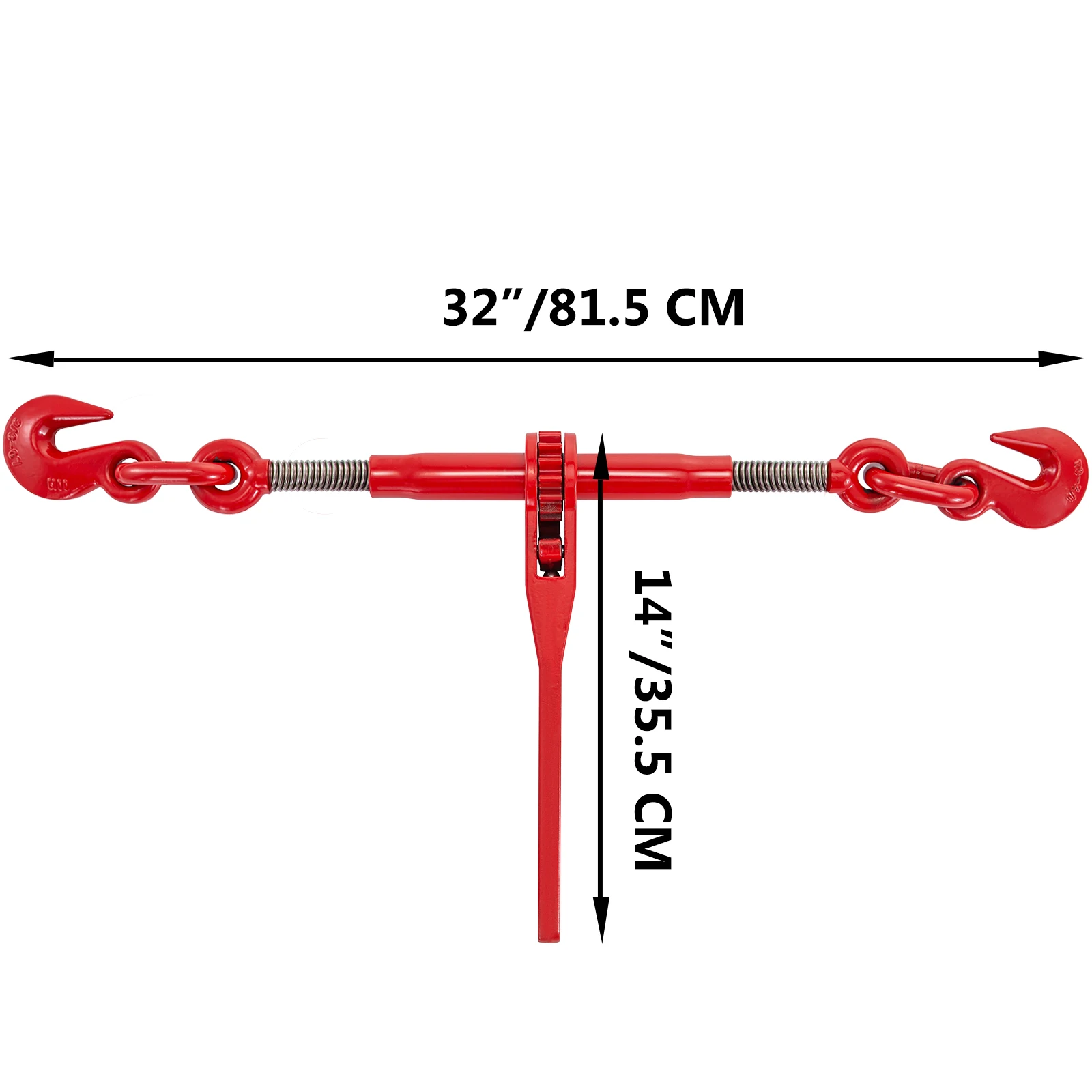 VEVOR 2 Pack Chain Binder Kit Ratchet podciąg obciążnikowy 3/8 - 1/2 Cal 13000LBS ładowność regulowana długość do wiązania zaciągu