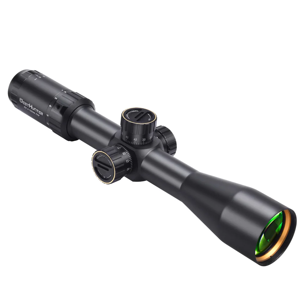 WESTHUNTER HD 4-16X44 FFP Lingkup Berburu Lensa Fokus Pertama Riflescopes Kaca Taktis Gores Reticle Optik Sights Cocok. 308