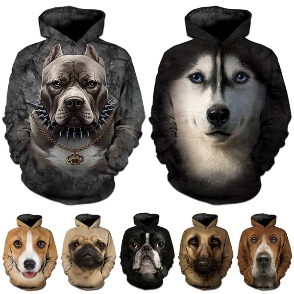 

New Men/women Fashion Funny Cute Dog 3D Printed Hoodie Unisex Casual Long Sleeve Fun Hooded Sweatshirt Pullover