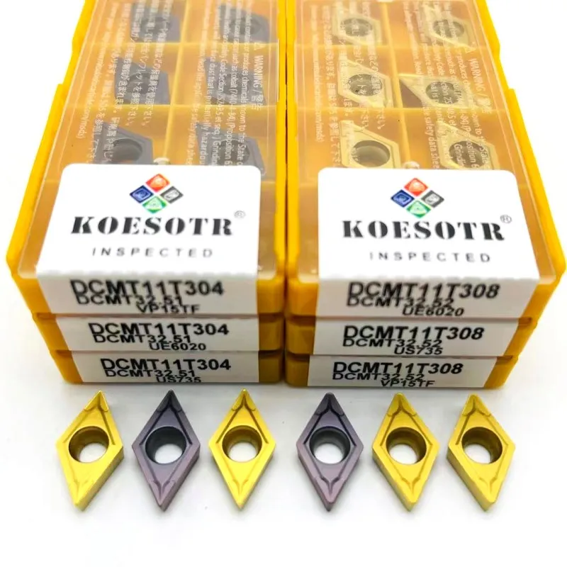 DCMT11T304 vvp15tf UE6020 US735 utensile per tornitura di metalli CNC esterno DCMT11T304 VP15TF utensile per tornitura in acciaio inossidabile