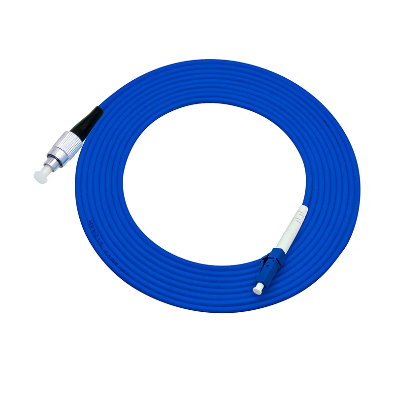 Indoor Armored 100Meters LC/PC-FC/PC,3.0mm,Singlemode 9/125,Simplex, Optical Fiber Patch Cord Cable,LC to FC