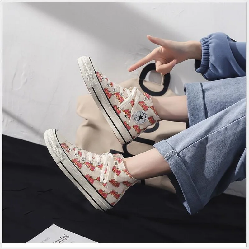 

Womens Shoes Platform Sneakers ulzzang Casual Shoes Canvas Student Flats Shoes Women