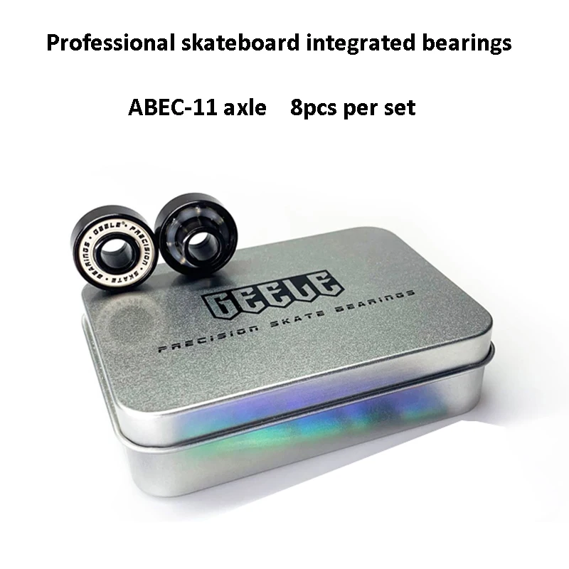 High-speed Silence 8mm Integration Skateboard Bearings Longboard AbEC-11 Axle Bearings Speed Skating Drift Bearings Accessories