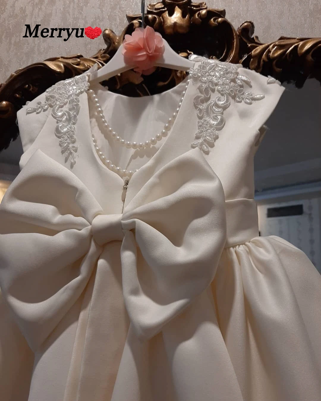 Vestido de fiesta de princesa para niños, vestido desmontable con lazo y flores para niña, vestido elegante de satén de tul para niños pequeños