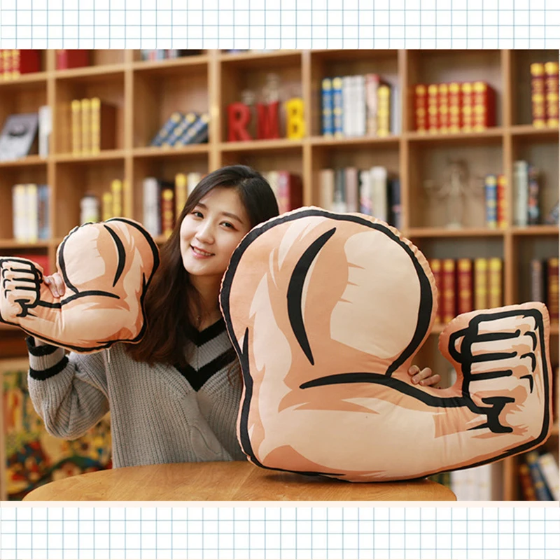 Cute Novelty Boyfriend Arm Muscle Man Hold Pillow Shape Bed Sofa Cushion Unique Gag Gift Idea Gesture Pillow With Benifits