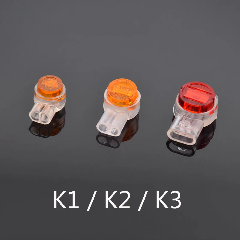 Conector Rj45 de 50 piezas, terminales de conexión de crimpado, K1, K2, K3, impermeable, cableado, Cable Ethernet, teléfono